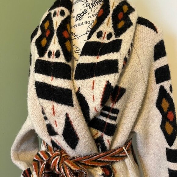 Zara Tribal Sweater Coat - Picture 2 of 9